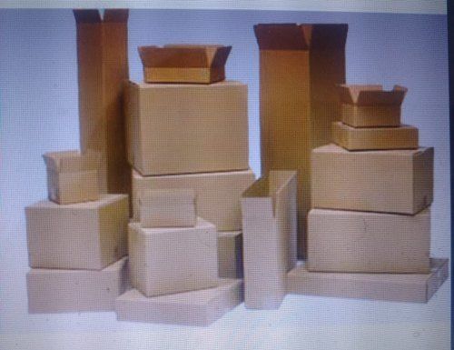 Rectangular Plain Brown Kraft Paper Corrugated Boxes For Apparel Packaging