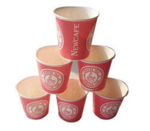 Red And White Eco-friendly Printed Disposable Paper Cup For Hot Coffee And Tea