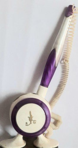 White And Purple Color Plastic Pen With Stretch Coil Holder For Office Desk Use Size: 6 Inch