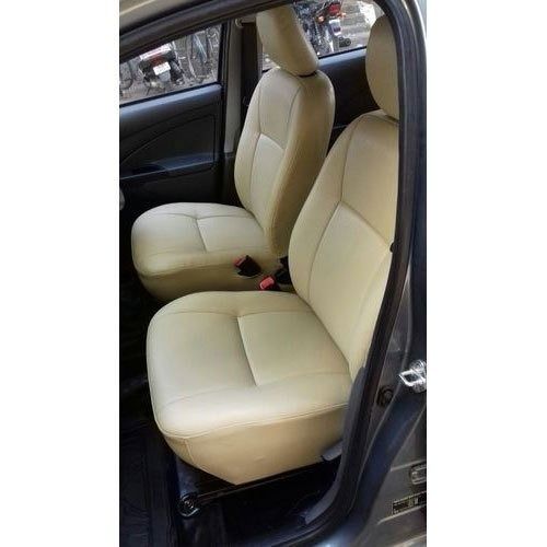 Anti Wrinkle And Comfortable Cream Color Leather Seat Covers For Car