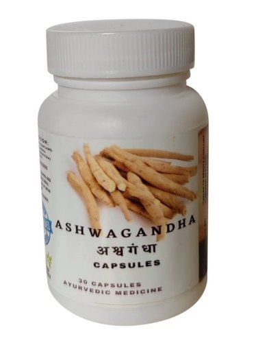 Ayurvedic And Natural Herb Ashwagandha Capsules, 30 Capsules Pack Age Group: Suitable For All