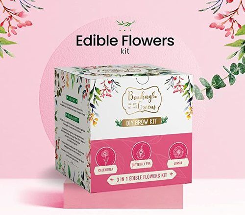 Bombay Greens 3 In 1 Edible Flowers Sow And Grow Gardening Kit
