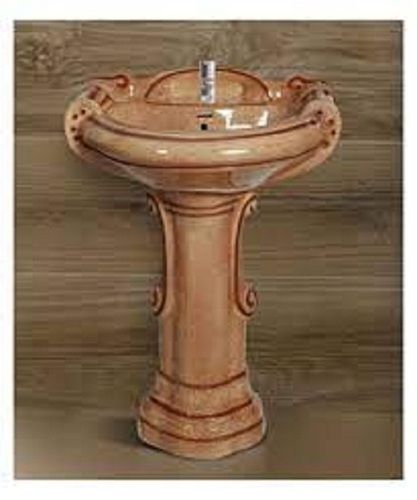 Bathrooms Sinks Designer Colour Brown Wash Basin Glossy Finish Easier To Clean And Maintain 