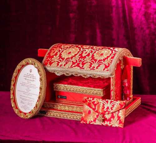 Eco Friendly And Perfect Finish Red Color Decorative Boxes For Jewelry
