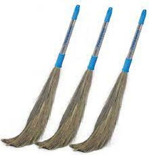Eco Friendly And Recyclable Handmade Sky Blue And Brown Flower Brooms