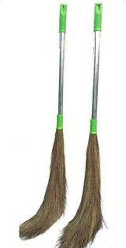 Environment Friendly Green And Brown Flower Brooms For Homes Offices And Schools