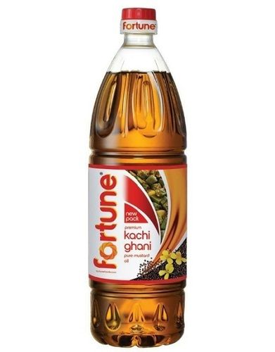Grade A 100% Pure, Fresh And Natural, Fortuen Mustard Oil Colour Brown In Pack, With Blended