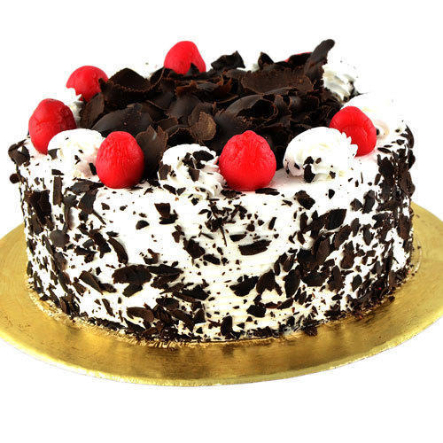 Rich Taste Yummy And Round Shape Topped Up Cherries Black Forest Cake Shelf Life: 1 Days