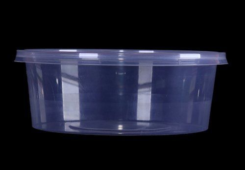 Round Shape Disposable Transparent Solid Plastic Containers With Cap 100 Ml