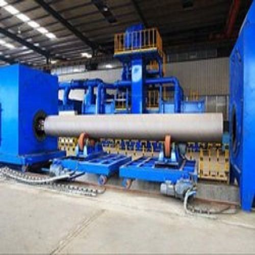 Ruggedly Constructed Easily Operate Automatic Single Door Pipe Shot Blasting Machine