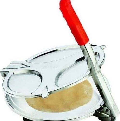 Stainless Steel Puri Press For Home Usage, Round Body Shape, Plastic Handle
