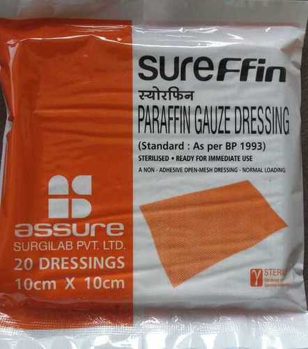 Axonet Paraffin Gauze Dressing 10X10cm, For Protection From Infection, 10cm  x 10cm at Rs 270/packet in Bengaluru