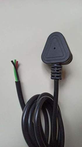 Black Double Moulded 3 Pin Electric Soft And Flexible Power Cord