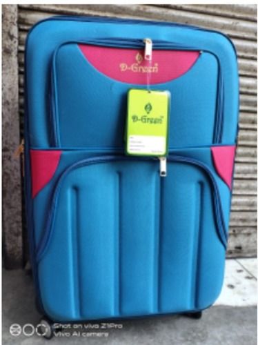 Comfortable And Non Breakable Sky Blue Diamond Trolley Luggage For Travel