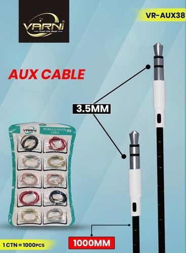 Pvc Body And Black Color 3.5 Mm Aux Cable Length: 1 Millimeter (Mm)