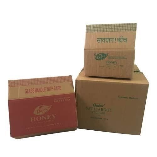 Rectangular Brown Paper Corrugated Cardboard Box For Multi Propose Use 