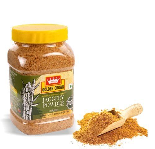 Rich In Taste Hygienic Prepared Golden Crown Brown Organic Jaggery Powder Shelf Life: 6 Months