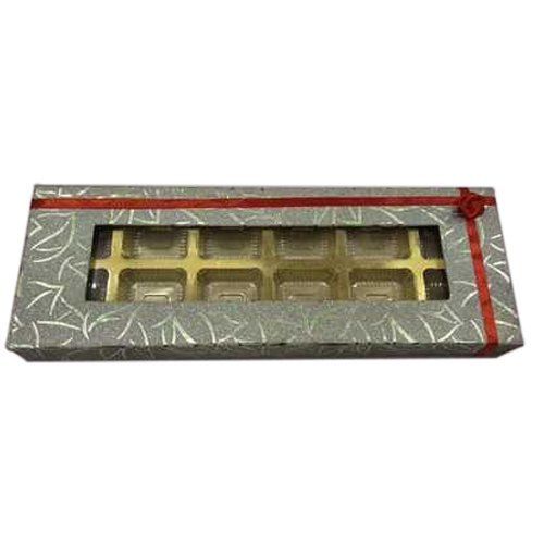 Silver 12 Cavities Corrugated Cardboard Chocolate Box For Gift Packaging