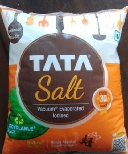 White Tata Salt Powder For Helps Blood Pressure In Body With Iodine And Sodium