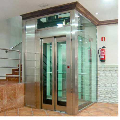 Common 4-6 Persons Capacity Automatic Electric Glass Door Passenger Lift