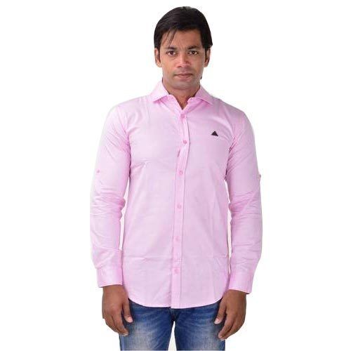 Plain Light Pink Color Comfortable And Washable Formal Plain Shirt For Men Age Group: 18-45 Years