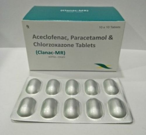 Tablet Aceclofenac, 100 Mg Pcm 325 Mg, Packaging Size 10*10 Recommended For: To Temporarily Help Relieve Symptoms Such As Sore Throat