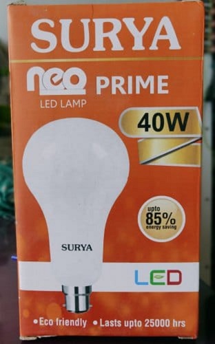 40 Watt White Color Cool Day White Surya Prime Led Bulb For Domestic Porpose