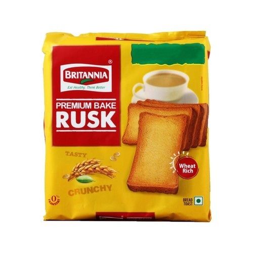 182 G 100% Vegetarian Britannia Premium Bake Toast Rusk For Tea Time