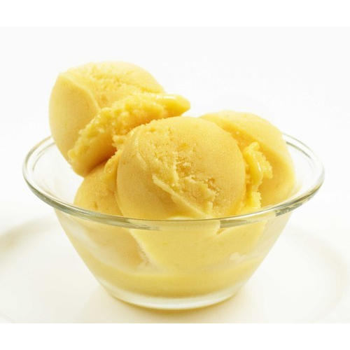 Delicious Yummy Yellow Colour Mango Flavour Ice Cream Scoop