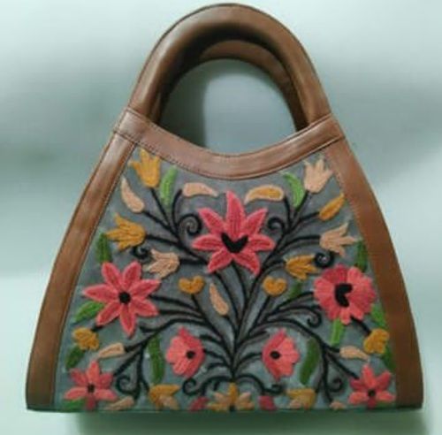Order Russian Velvet Bag With Aari Work Online From Kashmir Art  Gallery,ANANTNAG
