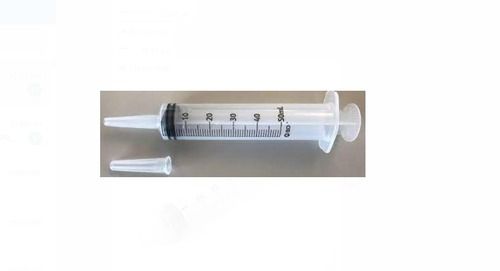 Transparent Color 50Ml Disposable Plastic Syringe With 65 Gram Weight For Medical Use Size: 3Inch