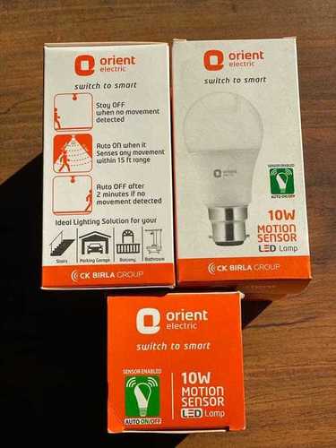White Motion Sensor LED Bulb - Aluminum Body 15 Watt Round Shape 220 Volt Home Usage | Automatic Functionality Stable Performance