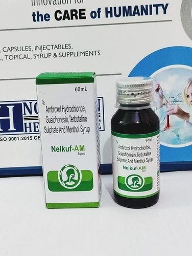  Ambroxol Hydrochloride Guaphenesin, Terbutaline Sulphate And Menthol Syrup