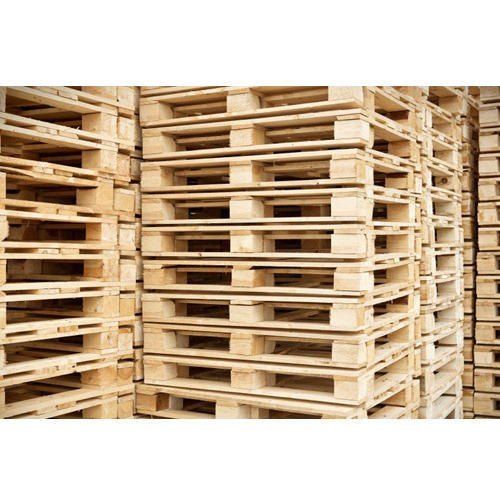 40x33x5.0 Inch Single Face Brown Color 4 Way Eucalyptus Fumigated Wooden Pallet