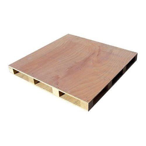 41x32x5.5 Inch Brown Color Rectangular Shape 4 Way Warehousing Plywood Pallet