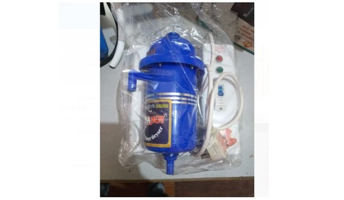 Electric Water Geyser - Alloy Material 1 Liter Capacity Blue Color 220 Volt | Wall Mounted Adjustable Steam Flow and Pressure Durable Anode Coating
