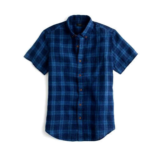 Flannel Blue Color Half Sleeve Checked Printed Shirt With Cotton Fabrics And Normal Wash