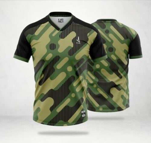 Breathable Fabric, Comfortable And Washable Army Print Sports T Shirt For Mens Age Group: Adults