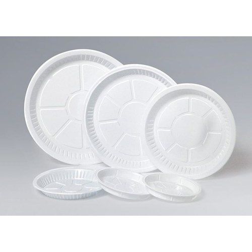 Circular Shape White Color Plain Disposable Plate With Size 9-10 Inch And Light Weight