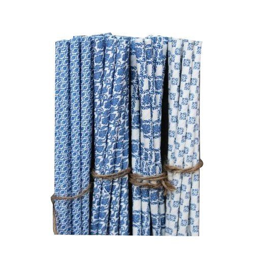 Blue Eco Friendly Disposable Funcart Printed Paper Wrapped Straw For Event And Party Supplies