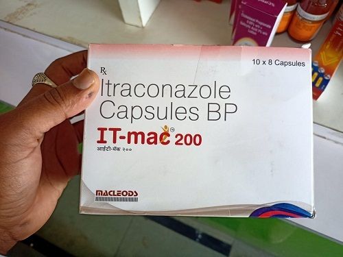 Itraconazole Capsules Bp, 10X8 Capsules, Packaging Box