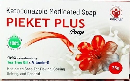 White Pieket Plus Ketoconazole Medicated Soap, 75G