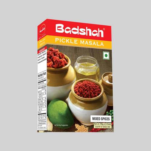 100 Percent Natural Badshah High Quality And Fresh Raw Pickle Masala, Pack Of 100g