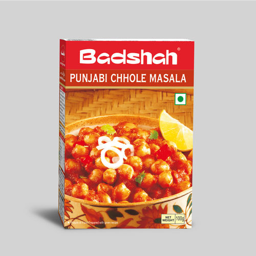 100 Percent Original Ingredients Badshah Natural And Fresh Raw Punjabi Chhole Masala, Pack Of 100G Grade: Food Garde