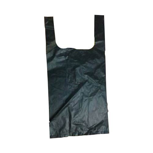 Pp Black Color Polythene Plain Carry Bags For Grocery, Thickness 80 ...