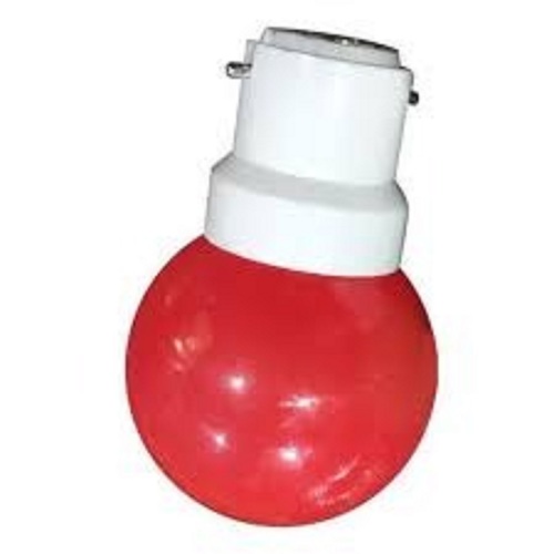 घर के अंदर उपयोग के लिए लाल गोल आकार और 0.5 वाट रंग का बल्ब