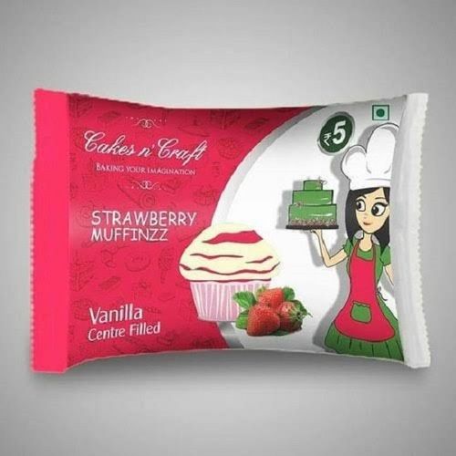 Sweet Delicious Natural Rich Taste Cake And Craft Strawberry Muffinezz Vanilla Center Filled Fat Contains (%): 18 Percentage ( % )