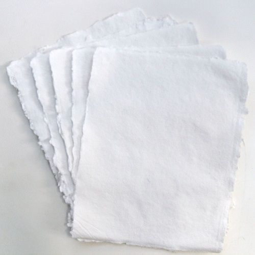 Tear Resistance Lightweight And Handmade White Cotton Pulp Sheet For Industrial Use