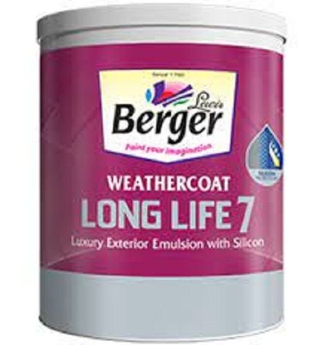 Weathercoat Long Life 7 Berger Emulsion Paint Smooth Finish Safe For The Environment And Eco-Friendly Grade: A