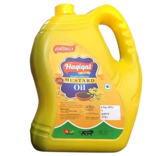 Organic Yellow Expeller 4.3 Litre Haqiqat Mustard Oil Omega Fatty Acids,Essentia And High Qualit